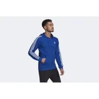 Кофта/футболка adidas Essentials French Terry 3-Stripes Full-Zip Толстовка з капюшоном HE4427 - Синя