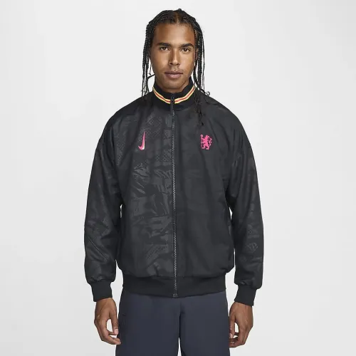Chelsea FC Strike Third мужские Nike Dri-FIT Soccer Anthem Куртка цвет черный