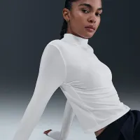 Nike Sportswear Chill Knit жіноча Slim Long-Sleeve Mock-Neck футболка колір білий