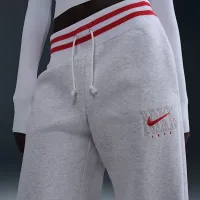 Nike Sportswear Phoenix Fleece женская С высокой Талией Wide-Leg Graphic Pants цвет коричневый