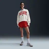 NikeCourt Phoenix Fleece жіноча Over-оверсайз Crew-Neck Tennis світшот колір коричневий