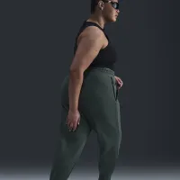 Nike Sportswear Tech Fleece женская Mid-Rise Joggers (большие размеры) цвет зеленый
