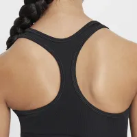 Nike Swoosh EasyOn Big детские (Girls') Sports Bra цвет черный
