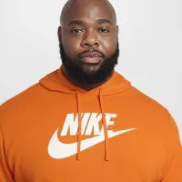 Nike Sportswear Club Fleece мужские Graphic Pullover Толстовка с капюшоном Orange