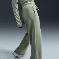 Nike Sportswear Club Fleece женская Mid-Rise Wide-Leg Sweatpants цвет зеленый
