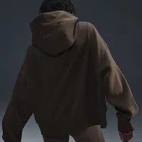 Nike Sportswear Phoenix Fleece женская Over-оверсайз Толстовка с капюшоном цвет коричневый