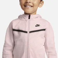 Nike Sportswear Tech Fleece Baby (12-24M) Zip Толстовка с капюшоном and Pants набор Pink