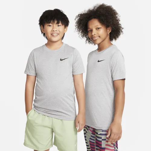 Nike Dri-FIT Legend Big дитячі тренувальні футболка колір сірий