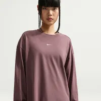 Nike Sportswear женская оверсайз Long-Sleeve футболка цвет фиолетовый