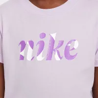 Nike Essentials Little дитячі Graphic футболка колір фіолетовий