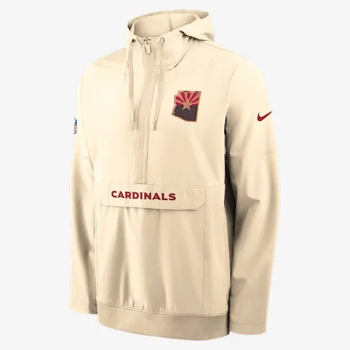 Arizona Cardinals Rivalries Collection Sideline Anorak чоловічі Nike NFL 1/2-Zip Hooded Куртка колір коричневий