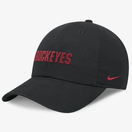 Ohio State Buckeyes On-Field Club чоловічі Nike Dri-FIT College Adjustable Hat колір чорний