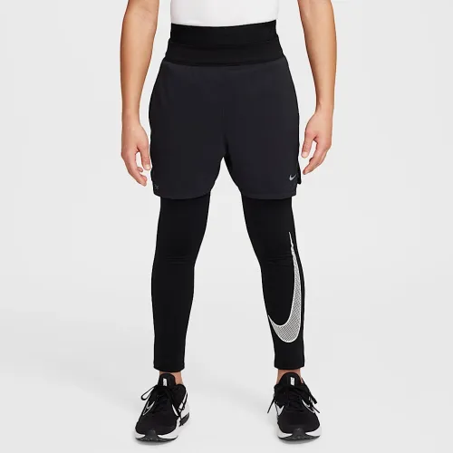 Nike Pro Warm Big дитячі (для хлопчиків) Dri-FIT тренувальні Tights колір чорний