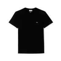 Футболка Lacoste Crew Neck Pime хлопковыеJersey TH6709-031 -  Черная
