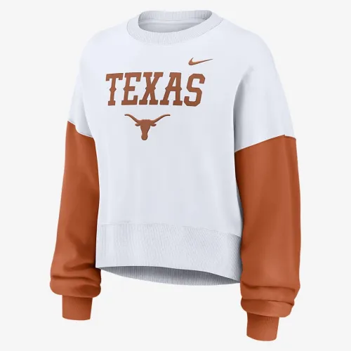 Texas Longhorns Primetime женская Nike College Pullover Crew цвет белый