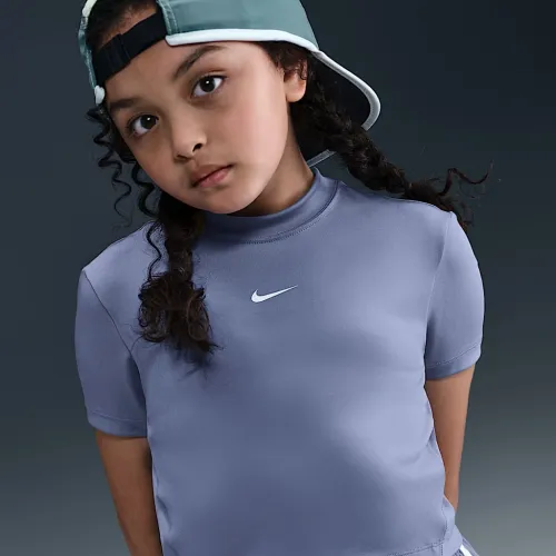 Nike Pro Girls' Dri-FIT Short-Sleeve Top синий