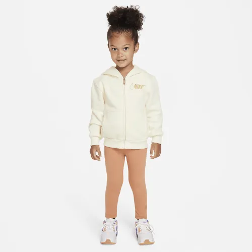 Nike Shine Full-Zip and лосіни комплект Toddler 2-Piece Толстовка з капюшоном комплект колір коричневий