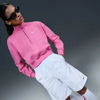 Nike Sportswear Phoenix Fleece женская 1/2-Zip Cropped свитшот Pink
