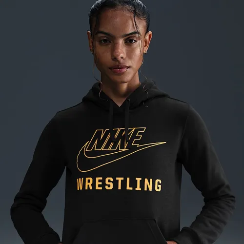 Nike женская Wrestling Pullover Толстовка с капюшоном цвет черный