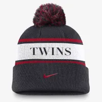 Minnesota Twins Team Stripe Peak чоловічі Nike MLB Cuffed Pom Beanie блакитний