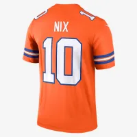 Bo Nix Denver Broncos мужские Nike Dri-FIT NFL Legend Jersey Orange