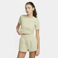 Nike Sportswear Essential жіноча Slim Cropped футболка колір зелений