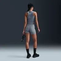 Nike One Fitted жіноча Dri-FIT Cropped Tank Top колір сірий