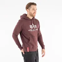 Кофта/футболка Alpha Industries Basic Hoody 17831221 - бордовая