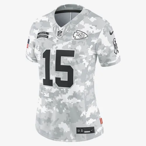 Patrick Mahomes Kansas City Chiefs Salute to Service Women’s Nike Dri-FIT NFL Limited Jersey цвет белый