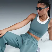Nike Sportswear Phoenix Fleece женская С высокой Талией оверсайз Sweatpants синий
