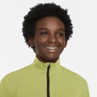 Nike Multi Big дитячі (для хлопчиків) Dri-FIT UV Long-Sleeve 1/2-Zip Top колір зелений