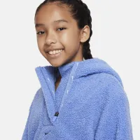 Nike High-Pile Fleece Big детские (Girls') Therma-FIT тренировочные Куртка синий
