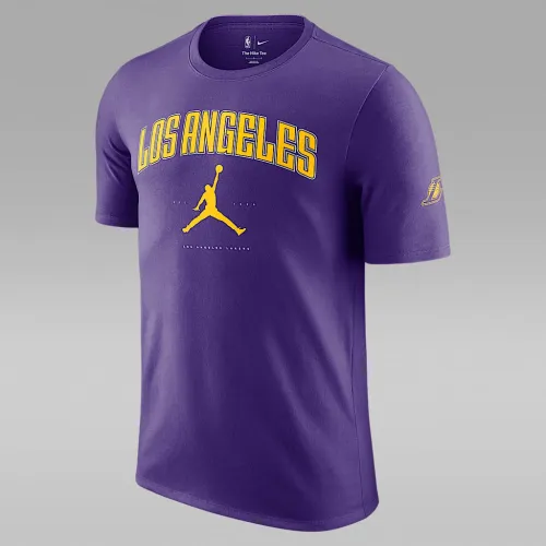 Nike Los Angeles Lakers Essential мужские Jordan NBA футболка цвет фиолетовый