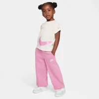 Nike Sportswear Club Toddler Fleece Wide Leg Pants Pink