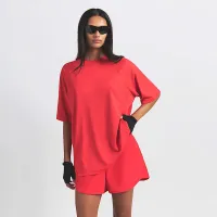 NikeSKIMS Airy женская оверсайз футболка цвет красный