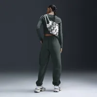 Nike Sportswear Chill Knit женская Slim Long-Sleeve Cropped Top цвет зеленый