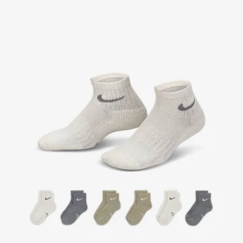 Nike Dri-FIT Performance Basics Little детские Ankle носки (6 пары) цвет серый
