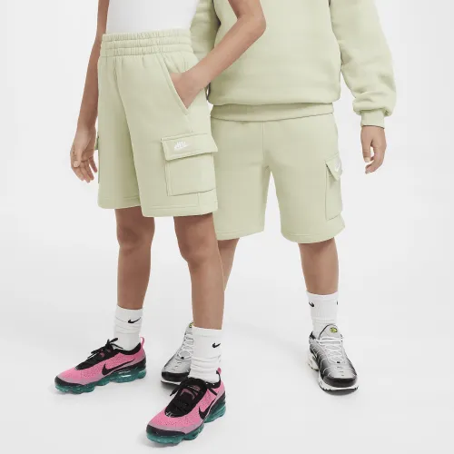 Nike Sportswear Club Fleece Big детские Cargo шорты цвет зеленый