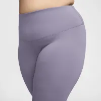 Nike One женская С высокой Талией Crop лосины (большие размеры) цвет фиолетовый