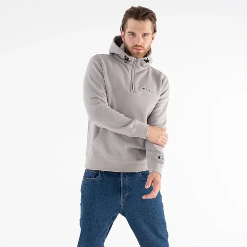 Кофта/футболка Champion Half-Zip Heavy Fleece Толстовка с капюшоном 217866-ES033 - Серая