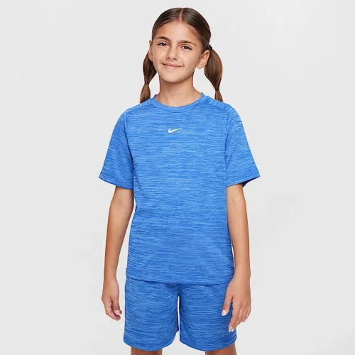 Nike Multi Big детские (для мальчиков) Dri-FIT Short-Sleeve Top синий