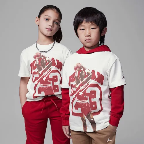 Nike Jordan Little детские 40th Anniversary футболка цвет белый