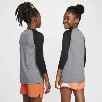 Nike Pro Big дитячі Dri-FIT 3/4-Sleeve Top колір чорний