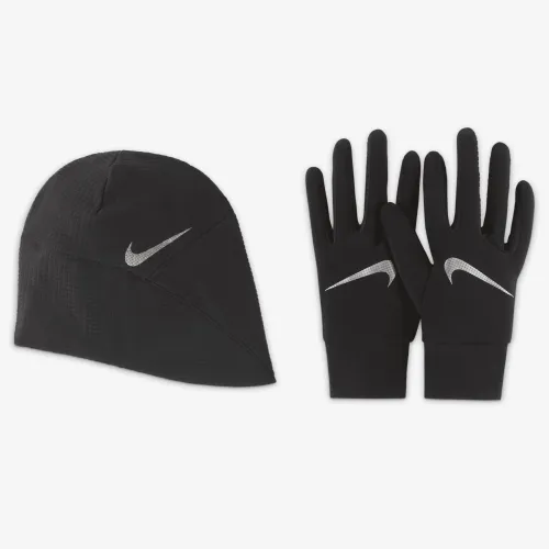 Nike Essential чоловічі Running Hat and Glove комплект колір чорний