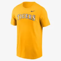 LSU Tigers Baseball Wordmark чоловічі Nike College футболка Yellow