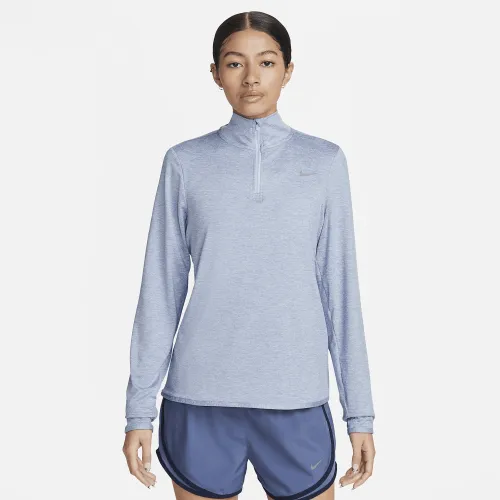 Nike Swift Element жіноча UV Protection 1/4-Zip Running Top блакитний