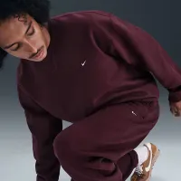 Nike Solo Swoosh мужские Cuffed Fleece Pants цвет красный
