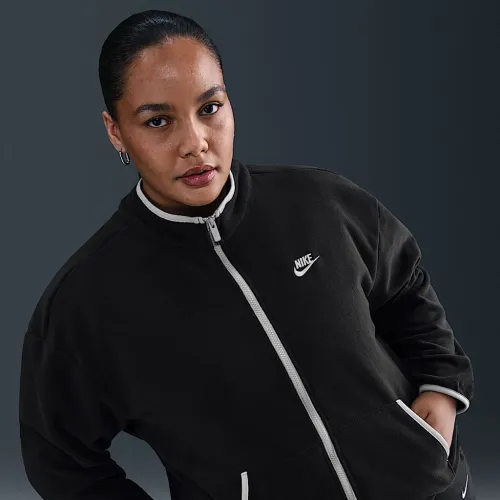 Nike Sportswear Club Fleece женская Loose Cozy Track Куртка (большие размеры) цвет черный