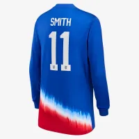 Sophia Smith USWNT 2024 Stadium Away Big дитячі Nike Dri-FIT Long-Sleeve Soccer Jersey блакитний