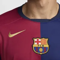 FC Barcelona 2024/25 Stadium Home чоловічі Nike Dri-FIT Soccer Replica Long-Sleeve Jersey блакитний